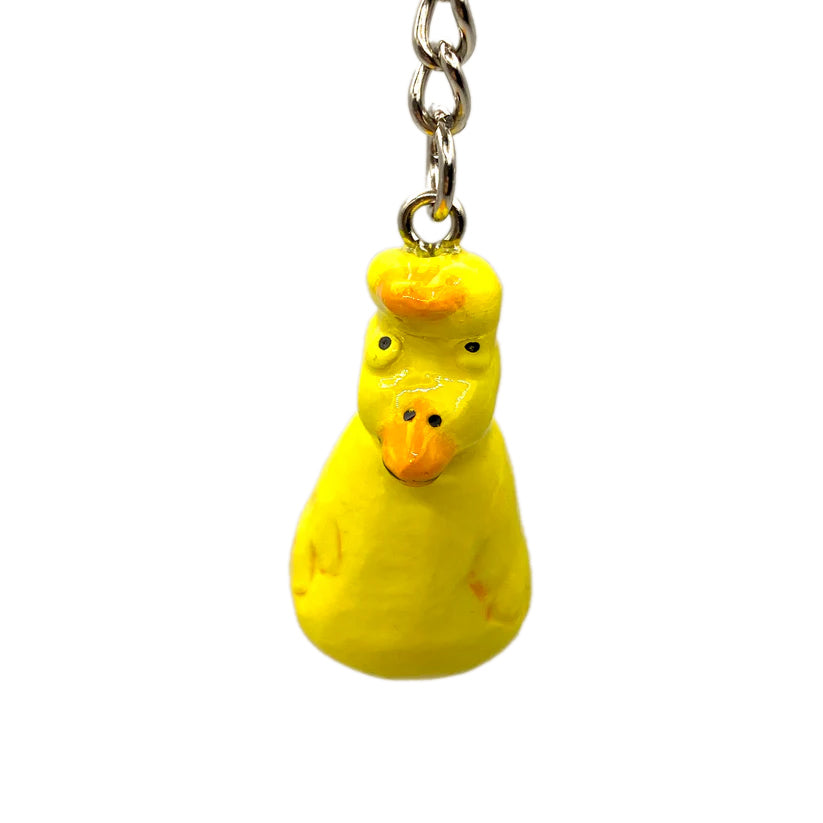 Yellow Duck with Yellow Hat Keychain